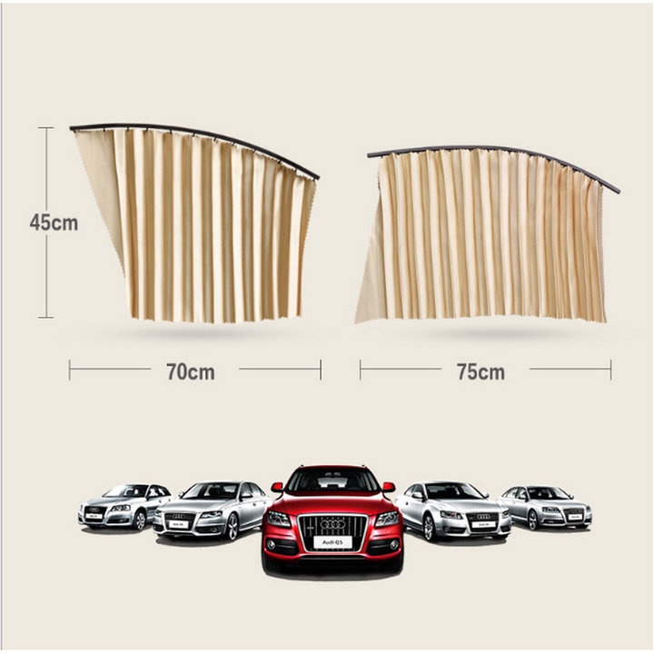 Bộ 4 Rèm xe ô tô Che Nắng Kính Xe Ô Tô Chất liệu vải nhung dày mịn MÃ DC-CC21 - HÀNG CÓ SẴN