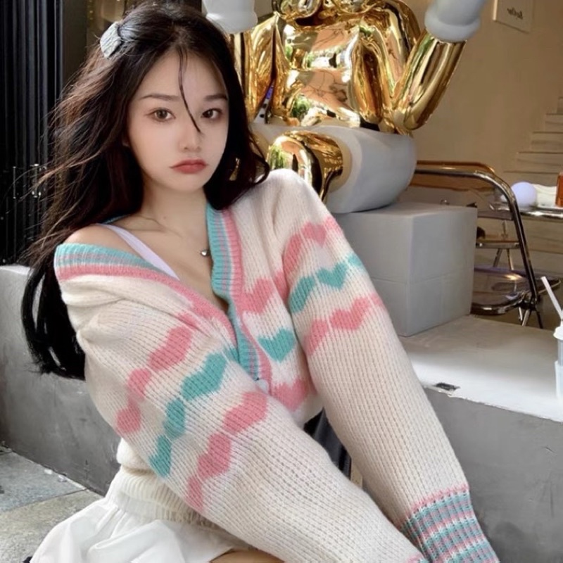 ÁO LEN CARDIGAN TRÁI TIM XINH | BigBuy360 - bigbuy360.vn