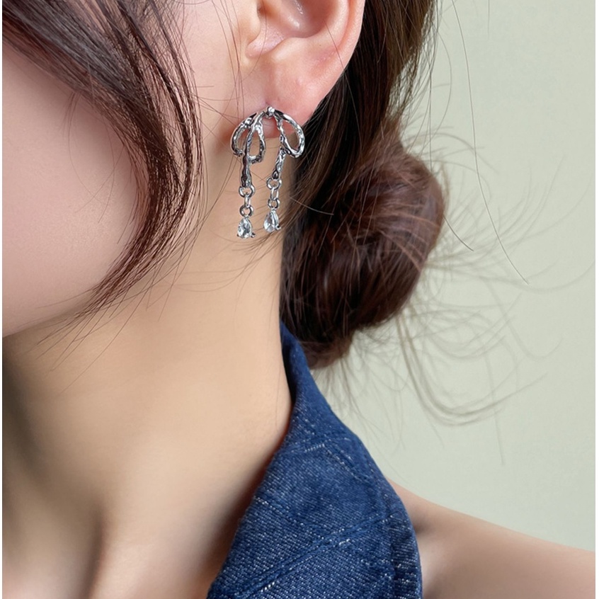 Bông Tai Mạ Bạc 925 Cao Cấp Phong Cách Hàn Quốc