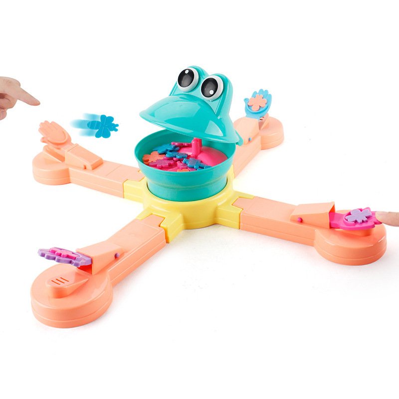 Đồ chơi ếch ham ăn Frog game xoay 360 độ tăng cường vận động thông minh cho bé trai và bé gái