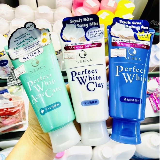 Senka Perfect Whip sữa rửa mặt tạo bọt mịn HÀNG NHẬT