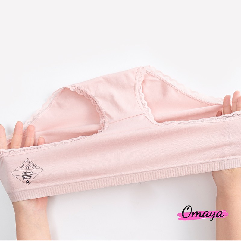 Quần lót nữ cotton cạp sọc, quần lót dễ thương kháng khuẩn OMAYA- QL10 | BigBuy360 - bigbuy360.vn