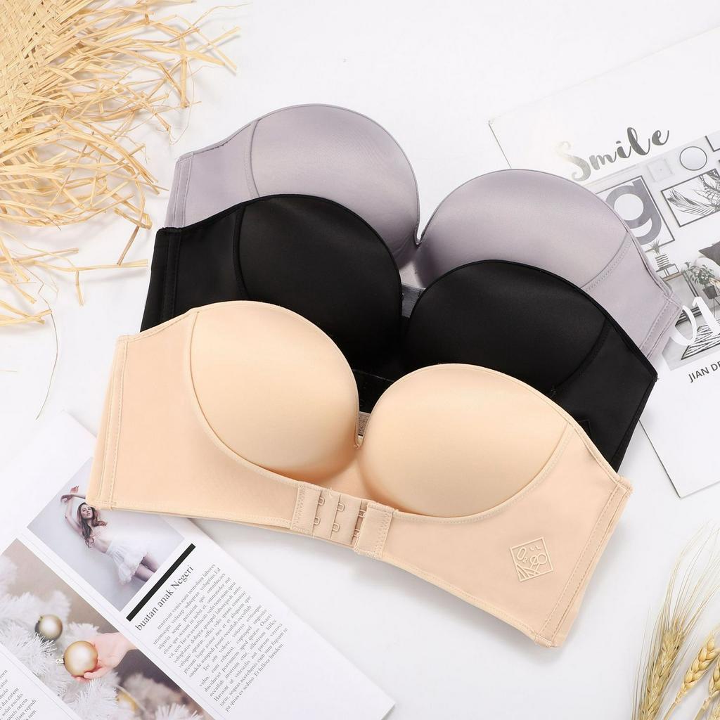 Áo Lót Nâng Ngực Không Dây Cài Nút Trước Cup A B C Màu Đồng Thau Gợi Cảm Cho Nữ