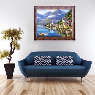 Bộ tranh đính đá DIY hình phong cảnh đẹp mắt