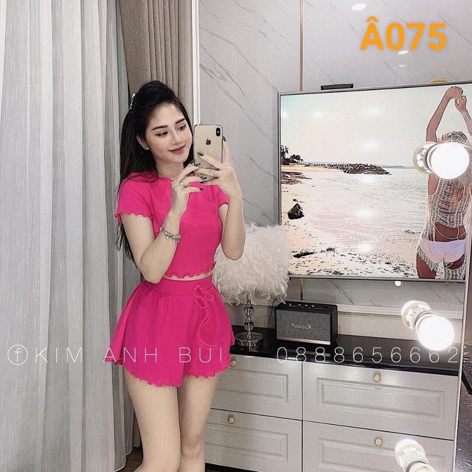 Set áo crop bèo + short ( 3sp bất kì giá sỉ )