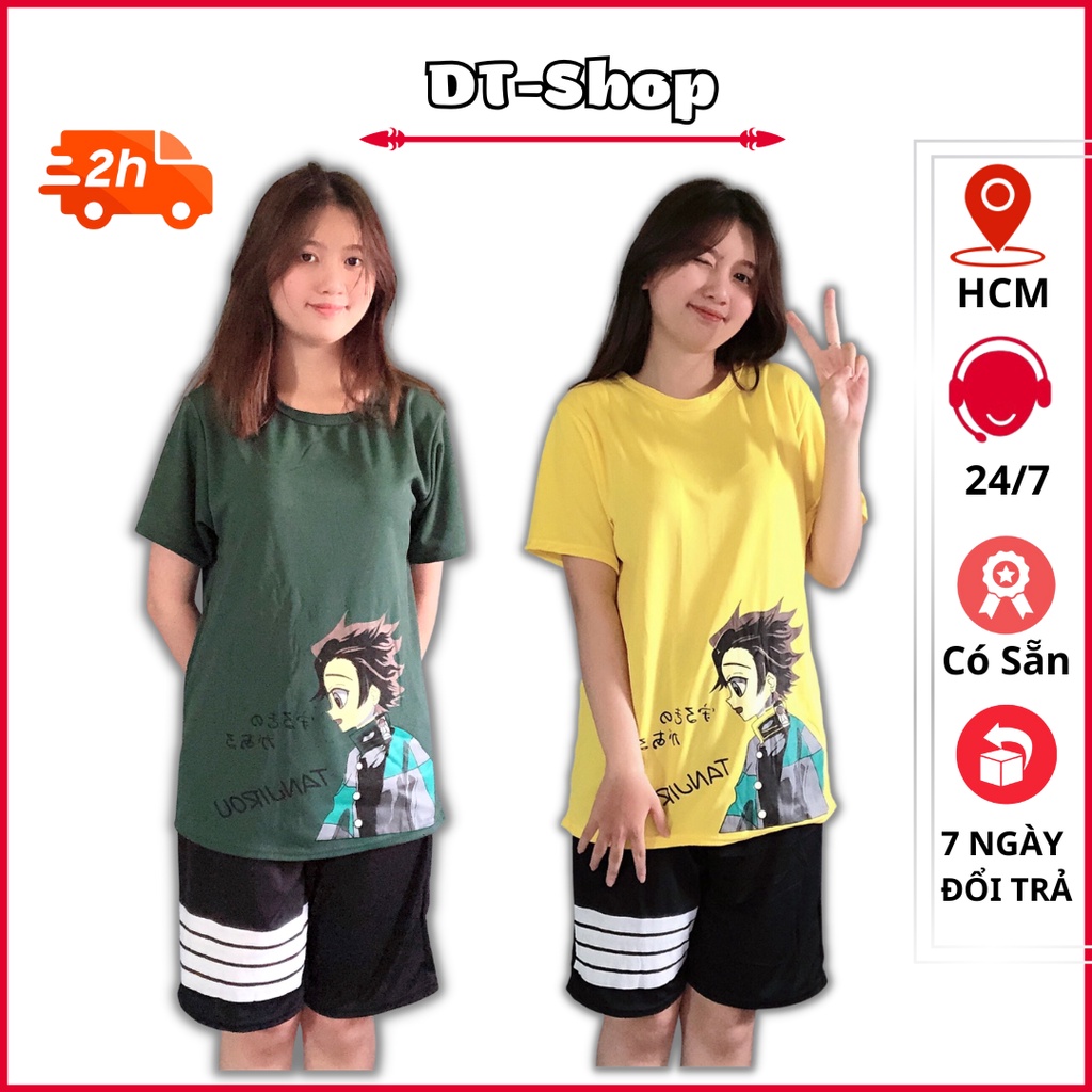 Đồ thể thao nam  FREESHIP  đồ bộ nam in họa tiết TANJIROU mẫu mới 2023