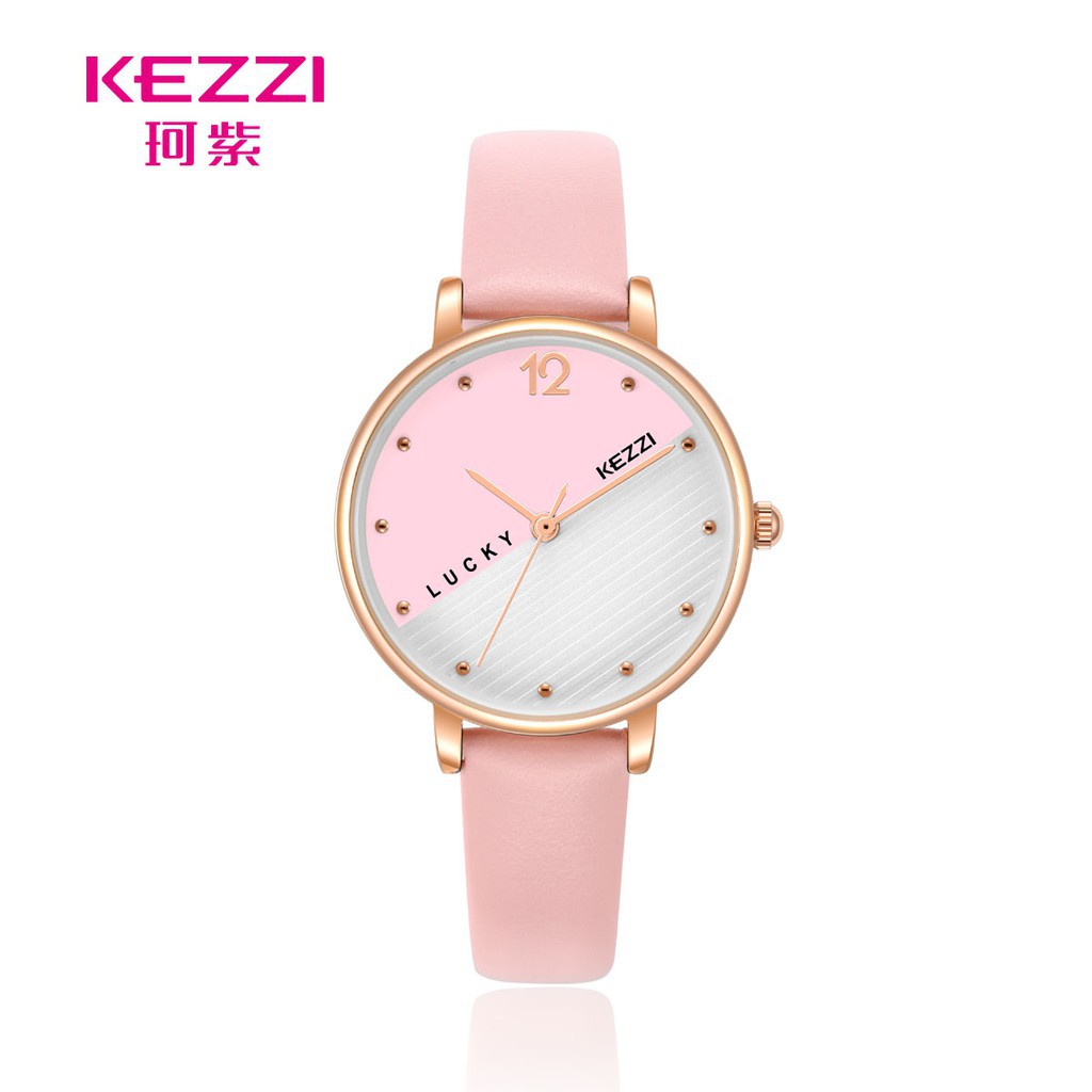 ĐỒNG HỒ NỮ KEZZI 1737 DÂY DA CAO CẤP, MẶT DẠ QUANG, HIỆN ĐẠI Bán lẻ giá sỉ