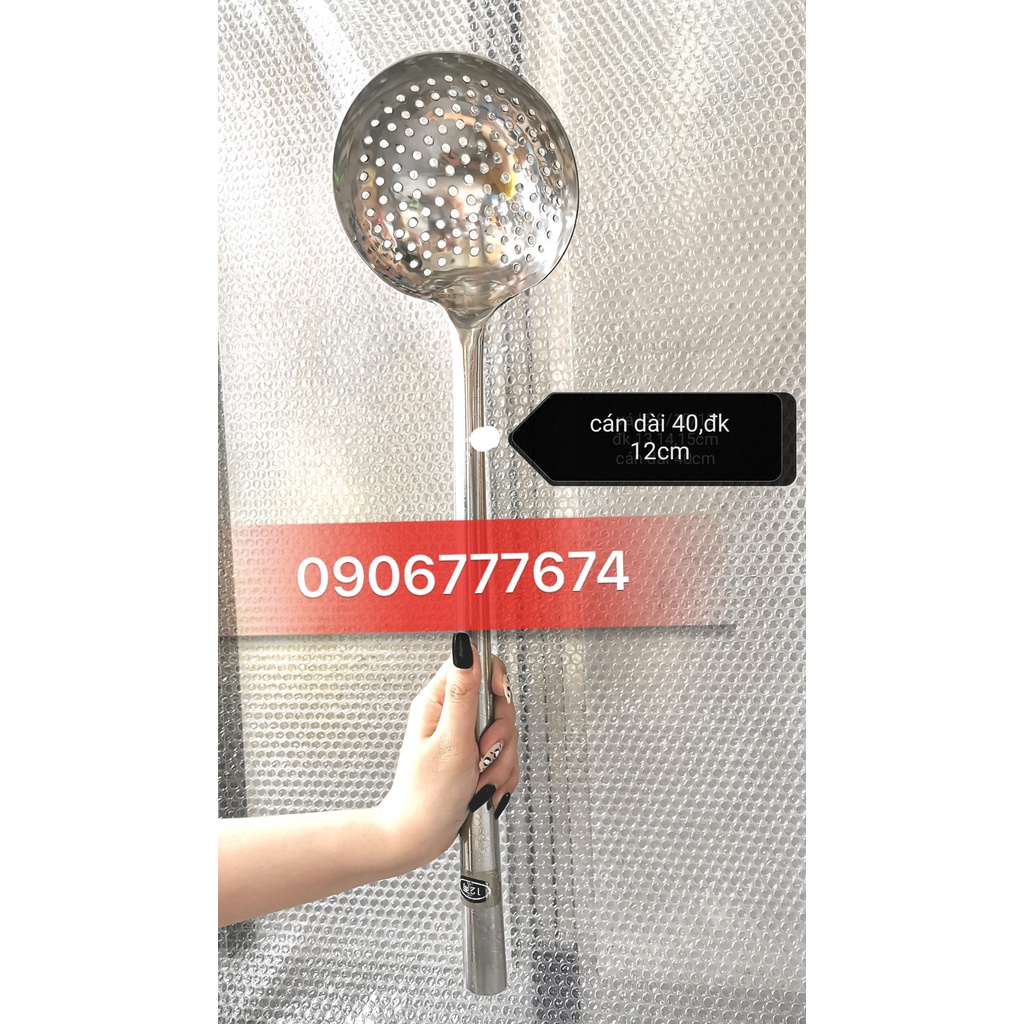 Muôi Thủng / Vợt Lỗ Inox Công Nghiệp Dùng Cho Quán Ăn Nhà Hàng