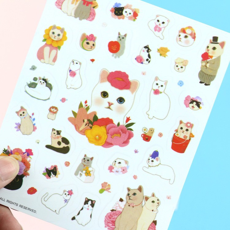 Bộ 4 Sticker mèo xinh xắn (ST10)