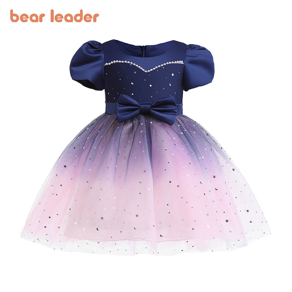 BEAR LEADER Đầm Công Chúa Aisha Xinh Xắn Theo Phong Cách Âu Mỹ 2023 Dành Cho Bé Gái 3-9 Tuổi