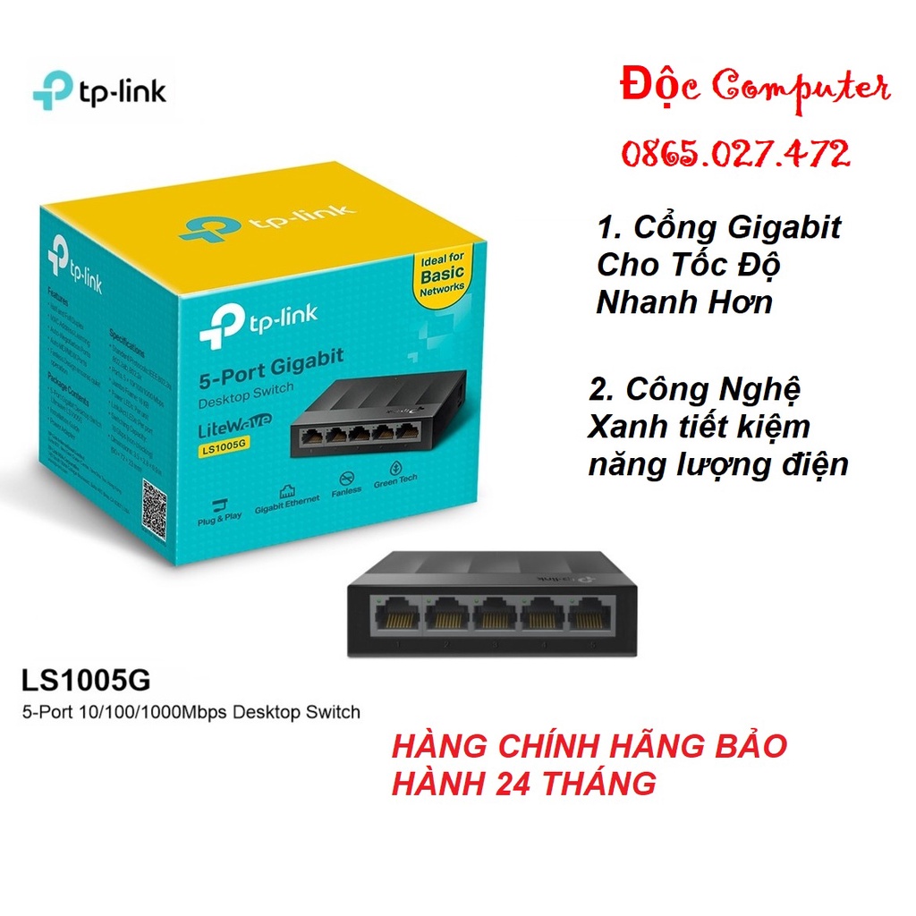 Bộ chia mạng 5 cổng, Switch 5 port TP-Link LS1005G  - Hàng chính hãng