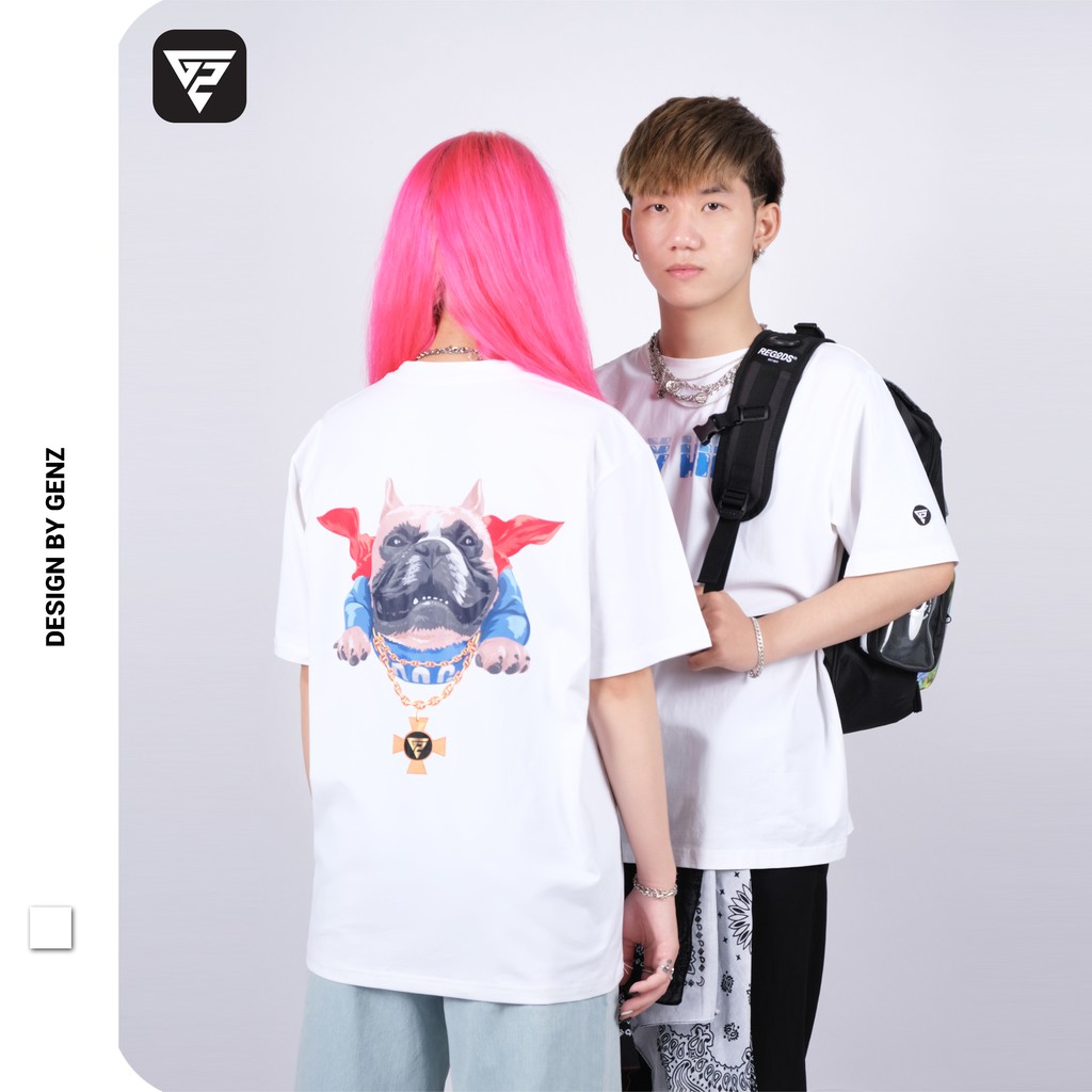 Áo thun tay lỡ GENZ phông Unisex nam nữ Cotton oversize form rộng Super Dog | WebRaoVat - webraovat.net.vn