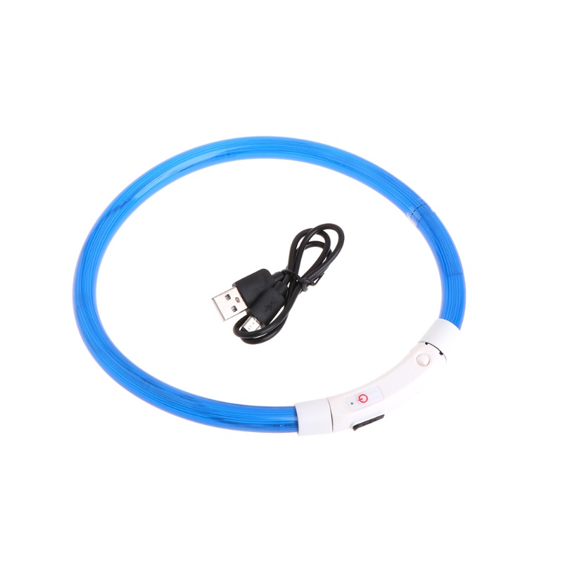 Vòng Cổ Chó Đi Dạo Phát Sáng Ban Đêm Mềm Mại Có Thể Sạc Lại