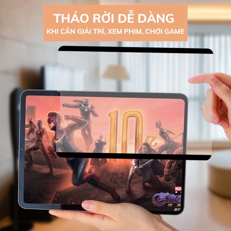 Paperlike nam châm tháo lắp dễ dàng | Dán màn hình Ipad Paper like chống vân tay cho cảm giác vẽ như trên giấy