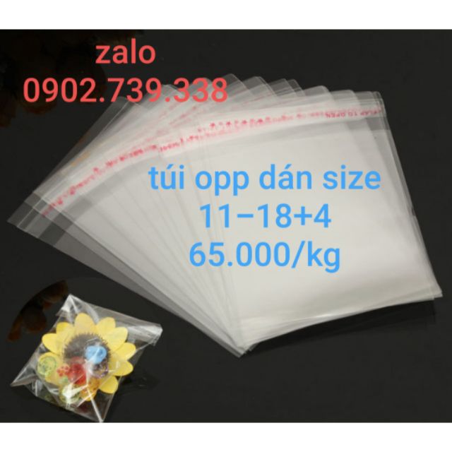 Túi opp dán size 11-18+4