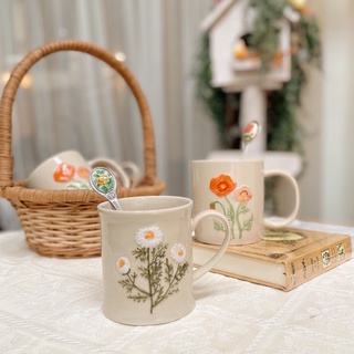 Ly gốm sứ hoạ tiết hoa đợn giản, sang trọng ✨
