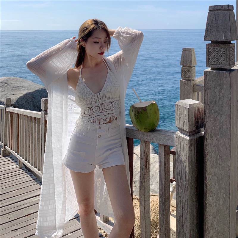 Hàng mới về Áo khoác cardigan chiffon mỏng tay dài thời trang đi biển mùa hè mới 2021
 | BigBuy360 - bigbuy360.vn