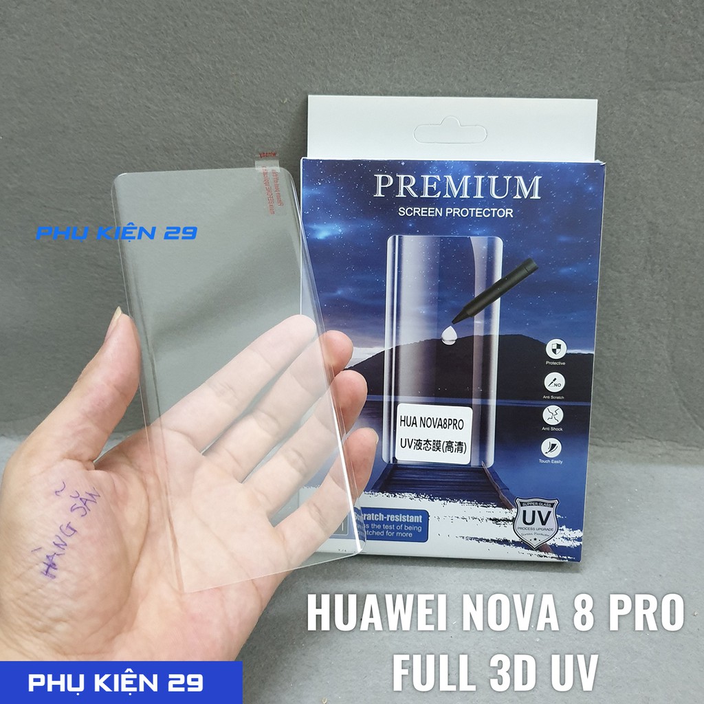 Dán kính cường lực FULL màn FULL keo cao cấp UV BULLETPROOF