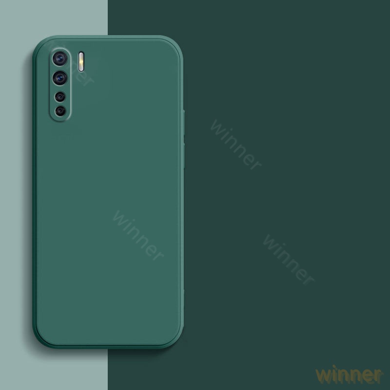 Màu đơn giản Ốp Lưng OPPO A91 Reno 3 Reno 2 Reno 2F Reno Reno 5 Reno 4 Ốp Điện Thoại Silicon Mềm Viền Vuông Đơn Giản Cho ZBYT