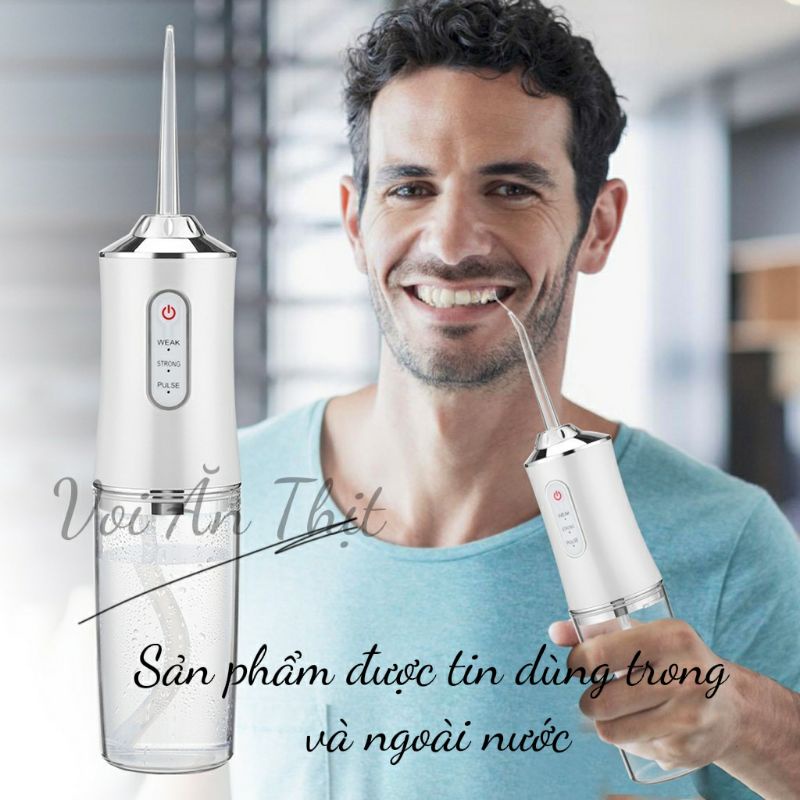 [4 đầu tăm] Máy tăm nước cầm tay Oral Irrigator bản quốc tế chuẩn nha sĩ khuyên dùng, Tăm Nước Vệ Sinh Răng Miệng