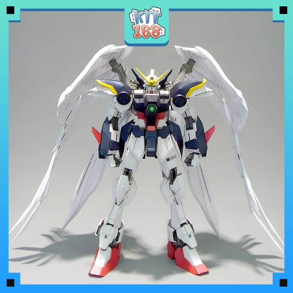 Mô hình giấy Anime Game Robot XXXG-00W0 Wing Gundam Zero Custom