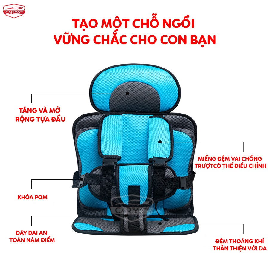 Ghế đai dây thắt an toàn cho bé dùng trên ô tô xe hơi CAR365VN