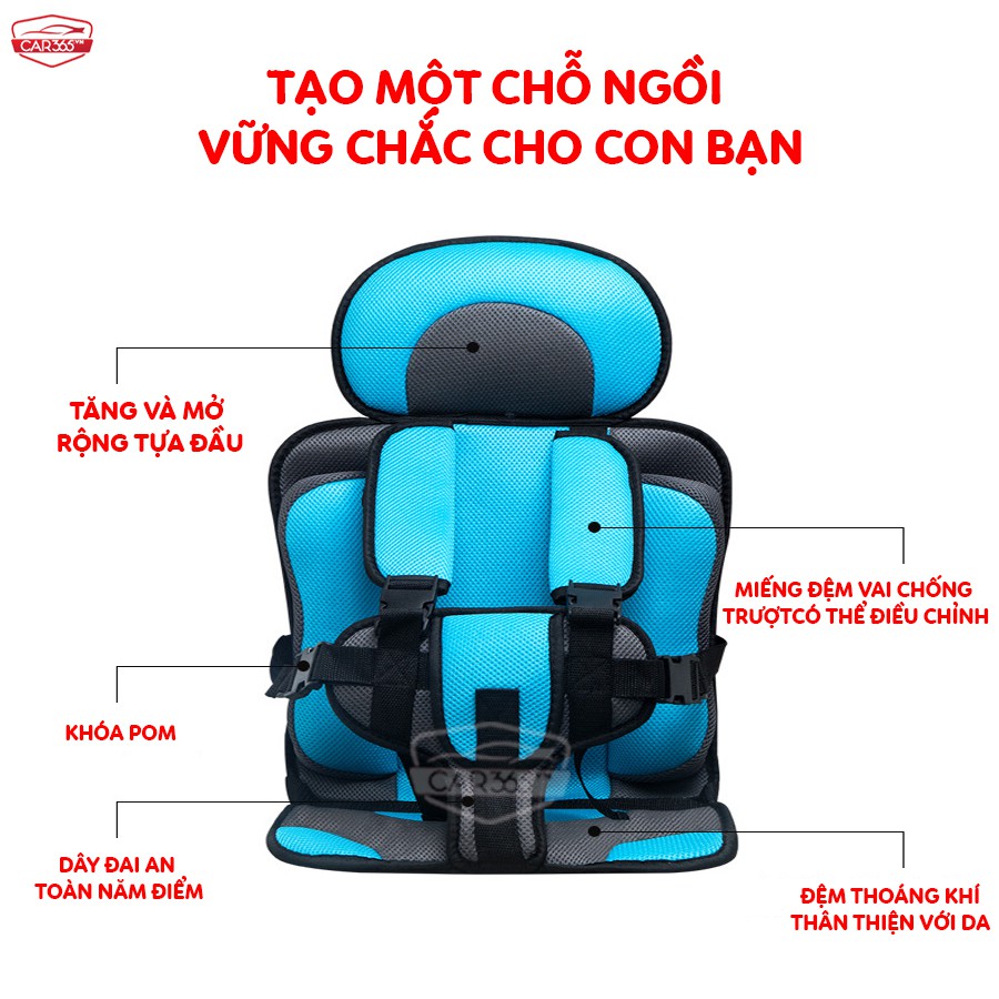 Ghế an toàn cho bé dùng trên ô tô xe hơi CAR365 - Chắc chắn và an toàn bảo vệ 24/24 khi đi xe - CAR23