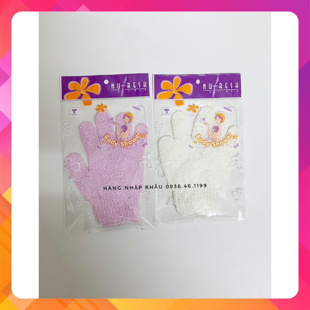 Găng Tay Nu-Fresh 441 Tắm Tẩy Da Chết lưng chân tay đa năng Thái lan&lt;hàng công ty&gt;