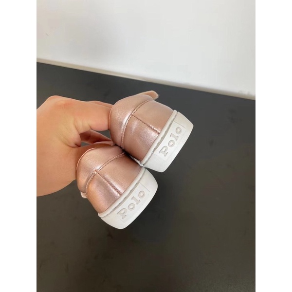 Giày thể thao bé gái PL  Giày Sneaker bé da Pu bóng đế cao su xuất dư 0922