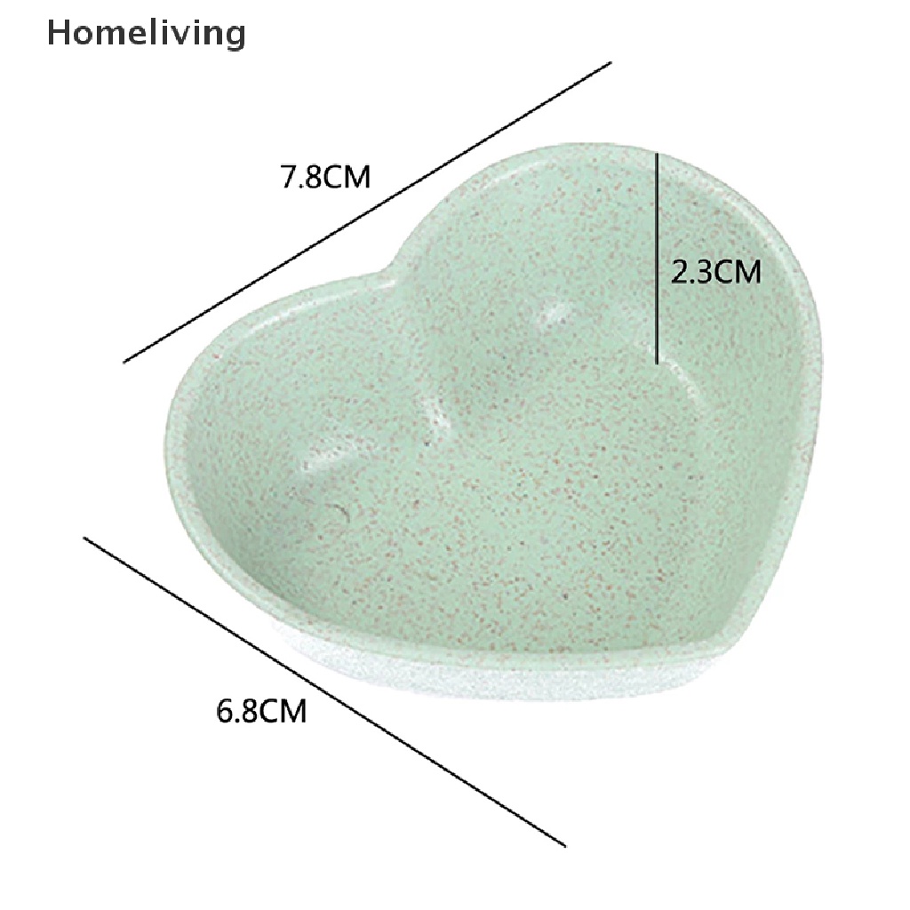 Tô Đựng Thức Ăn Mini Bằng Lúa Mạch Hình Trái Tim Dễ Thương Tiện Dụng Cho Nhà Bếp