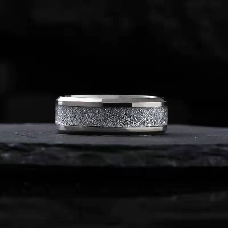 Nhẫn Thép Titan Thiết Kế Đơn Giản Phong Cách hip hop Cho Nam Nữ