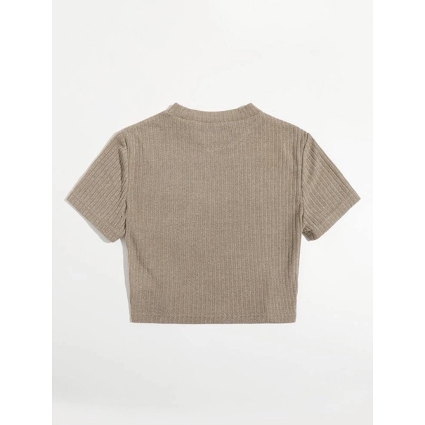 Áo croptop nữ ôm body tay ngắn basic