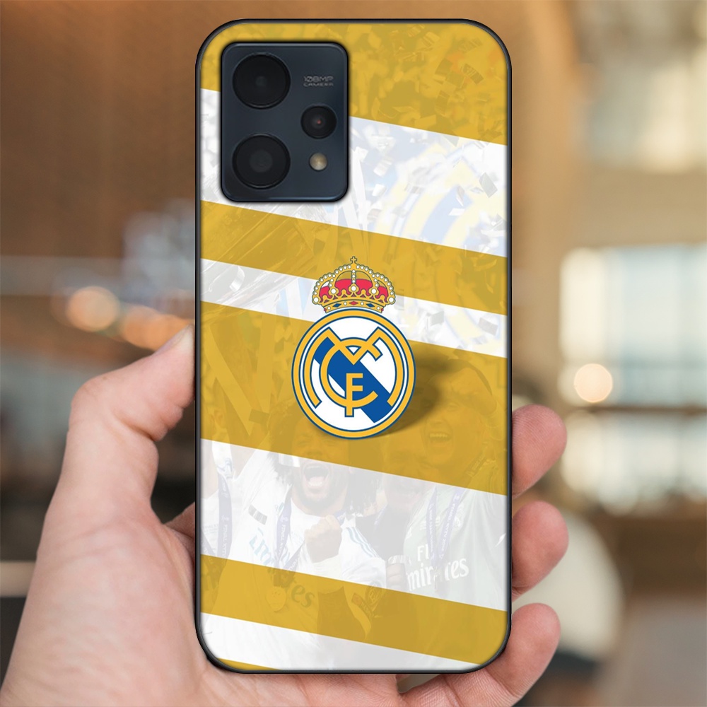 Ốp lưng Realme 9, 9 Pro, 9 Pro Plus viền đen in hình Real Madrid