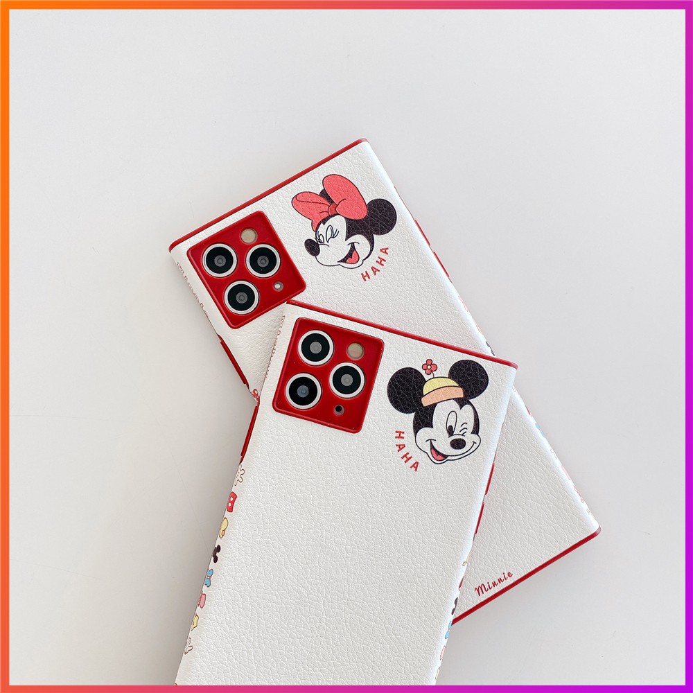 Ốp Điện Thoại Da In Hình Mickey Minnie Cho Iphone12Mini 11pro Max I7 I8Plus Se2 Xs | BigBuy360 - bigbuy360.vn