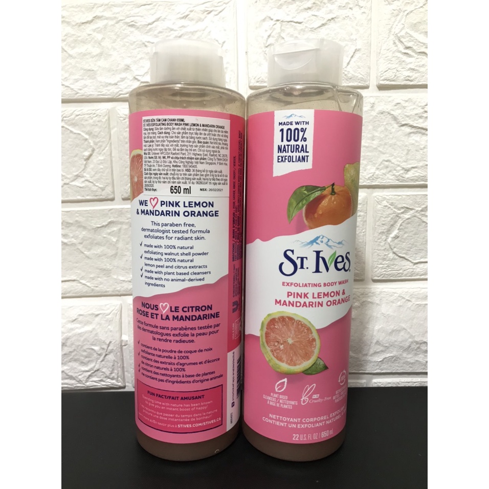 [MẪU MỚI] Sữa tắm ST. Ives Body Wash 650ml