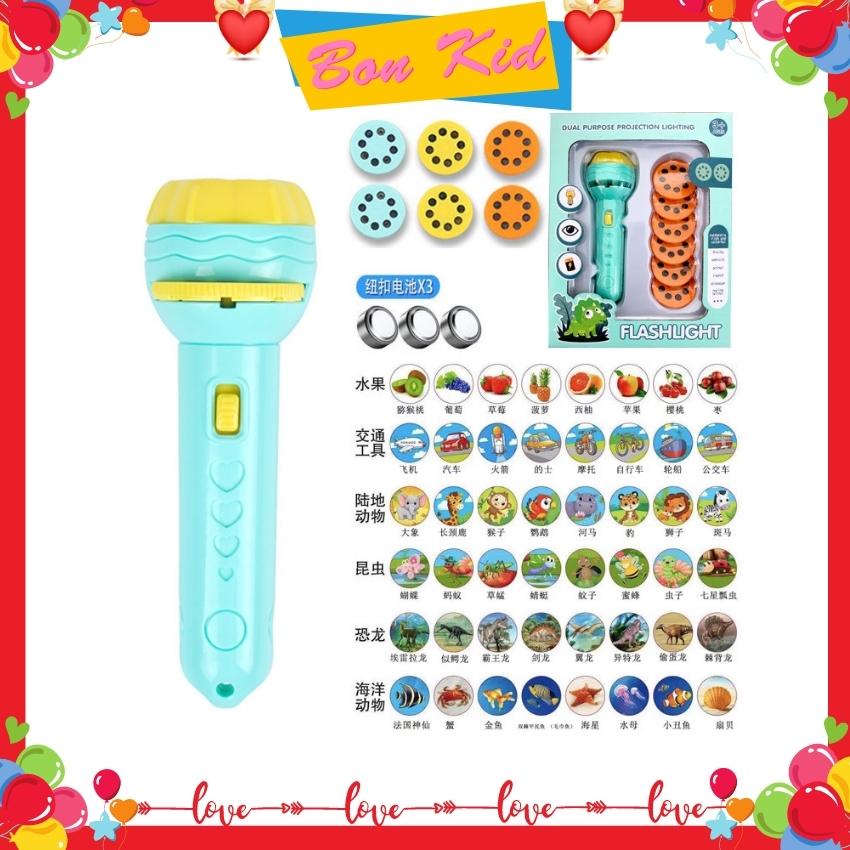 Đồ Chơi Đèn Pin Chiếu Hình Cho Bé 80 Hình - Đèn Chiếu Hình Cho Bé 3D Ngộ Nghĩnh