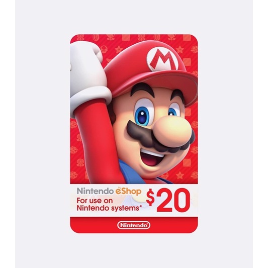 Thẻ Eshop Gift Card hệ US cho Máy Nintendo