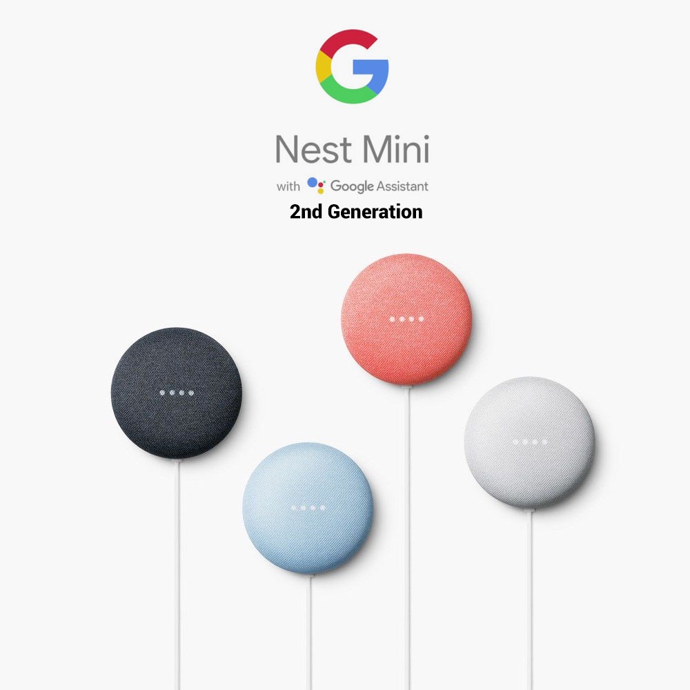 Loa thông minh Google Nest Mini Gen 2 Tích hợp trợ lý ảo Bảo hành 12 tháng - Chính hãng