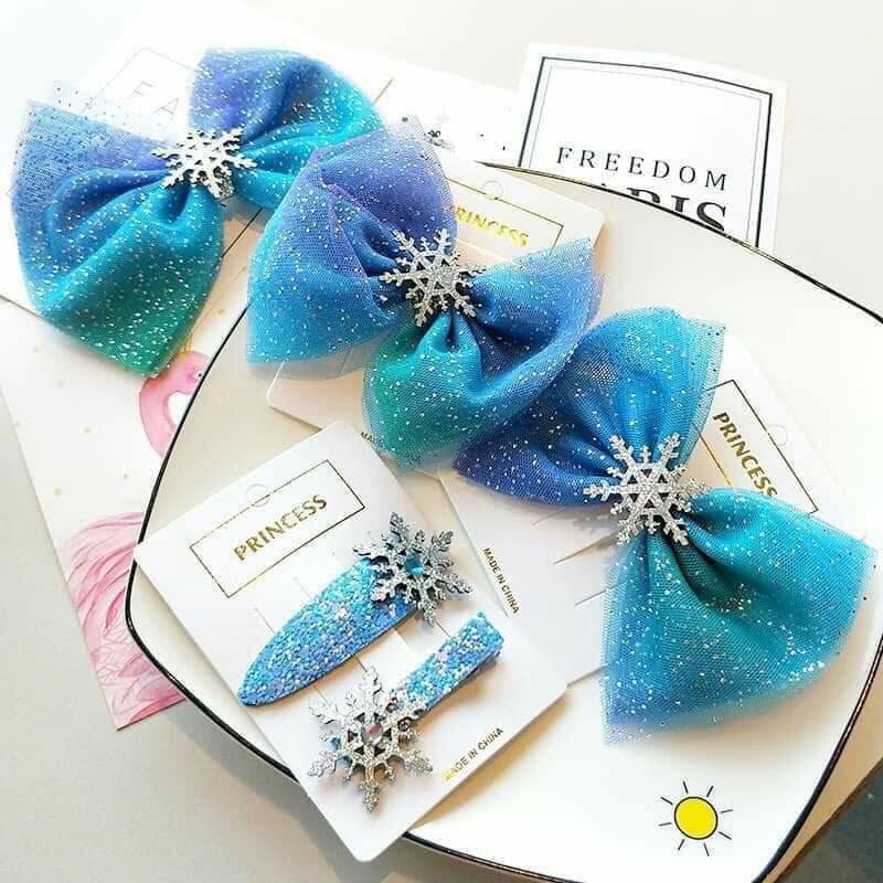 Set 3 kẹp tóc công chúa Elsa cho bé yêu