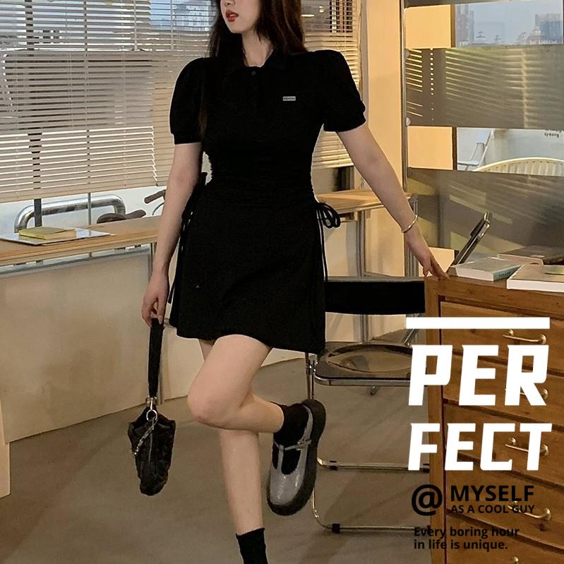 Đầm polo Tay Ngắn Dáng Ôm Thời Trang Mùa Hè Cho Nữ 150KG Ốp