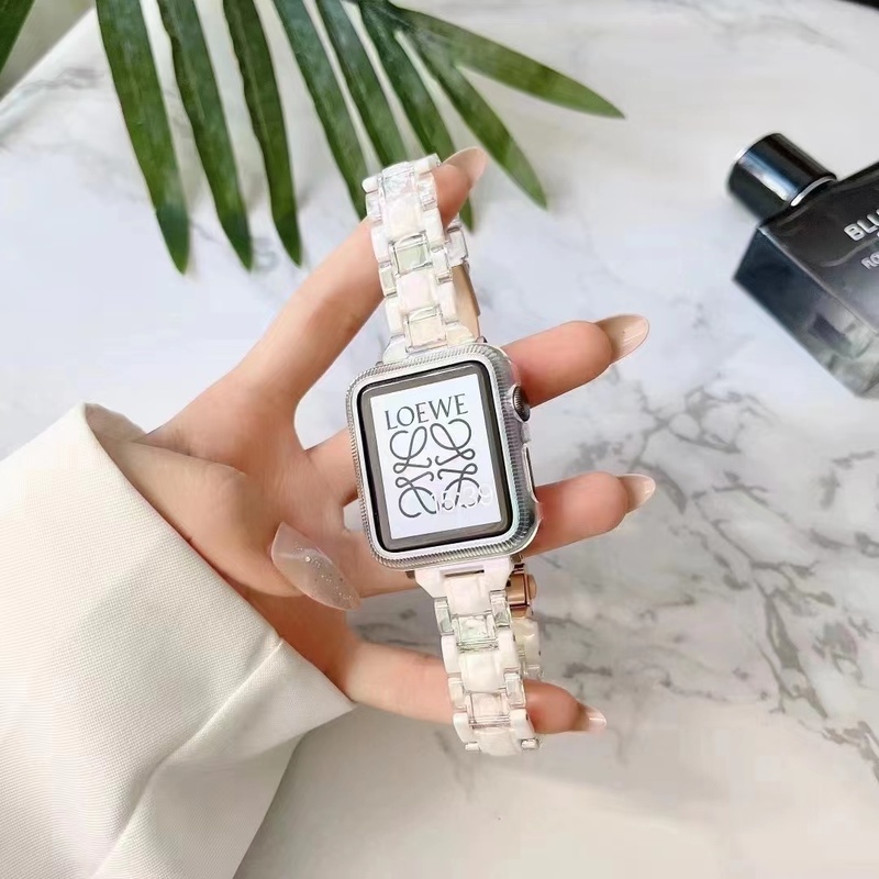 Dây Đeo Đồng Hồ laser Mạ Điện Trong Suốt Dành Cho Apple watch Series 7 6 5 4 3 41mm 45mm