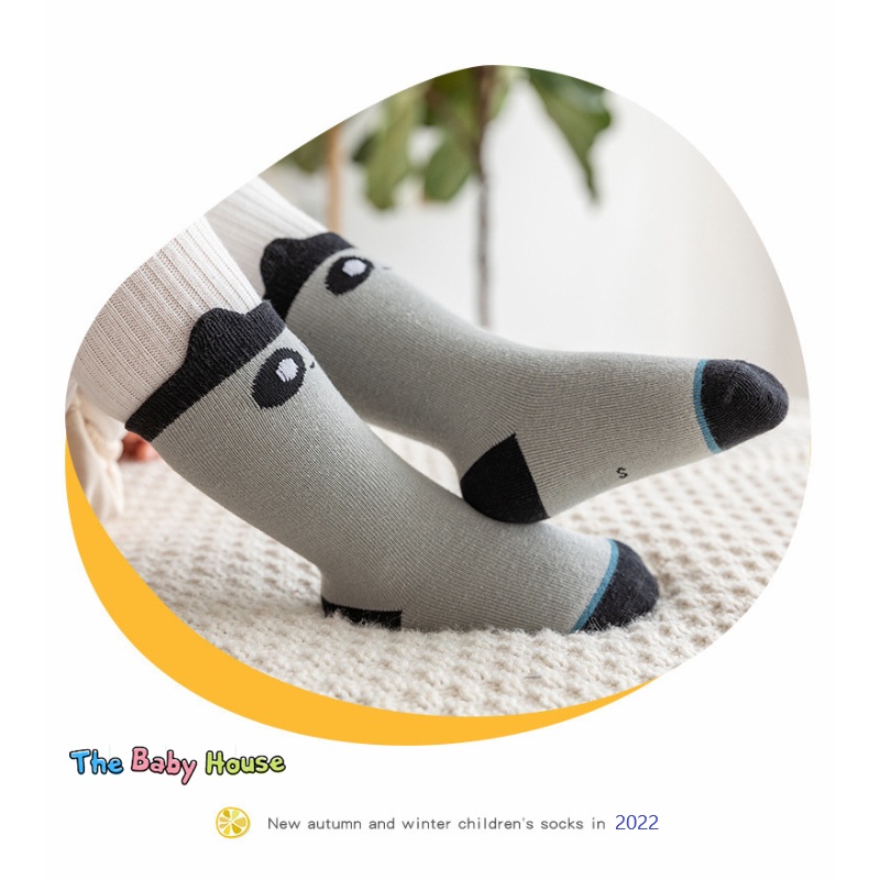 Vớ Dài Trẻ Em  𝐅𝐑𝐄𝐄𝐒𝐇𝐈𝐏 Tất Cotton Họa Tiết Hoạt Hình Siêu Dễ Thương Cho Bé