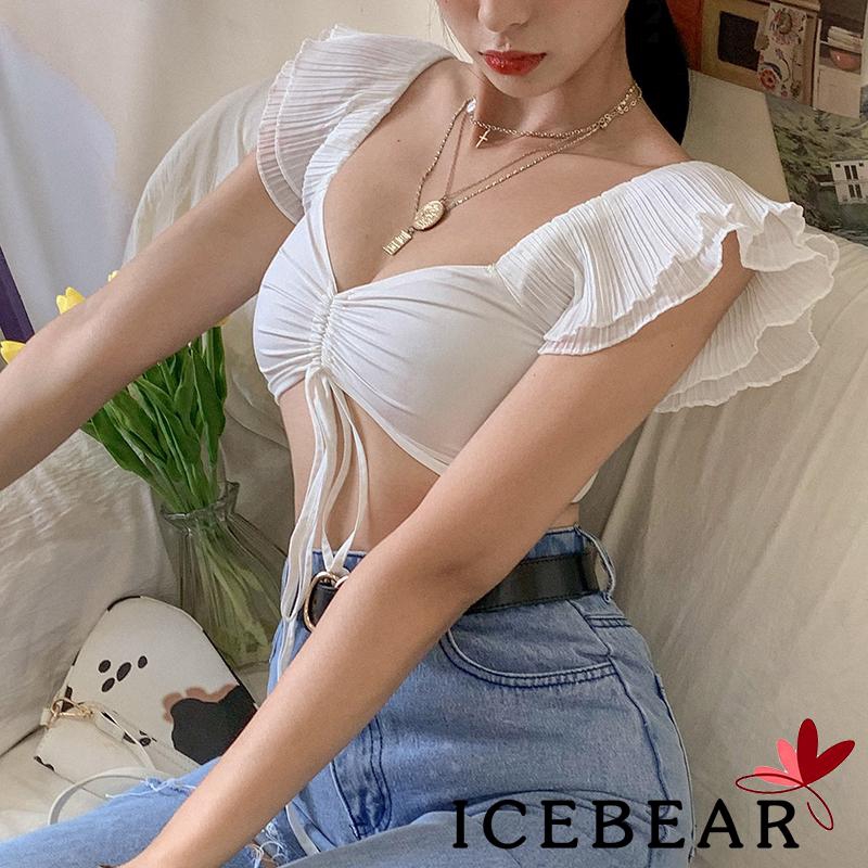 Áo Crop Nữ Cổ Chữ V Thời Trang Quyến Rũ