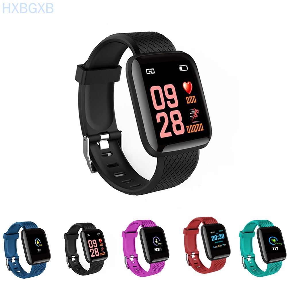 HXBG Smart Watch 116Plus Blood Pressure Heart Rate Smart Wristband Sports Watch Waterproof Bracelet