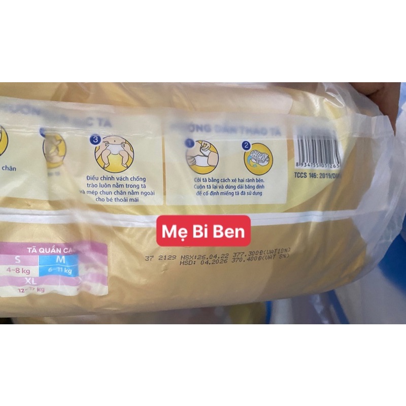 [MẪU MỚI M60+4] Tã quần cao cấp Bobby Extra Soft Dry Size M60 miếng cho bé 6-10kg