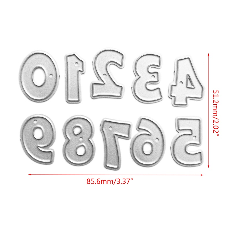 Khuôn Cắt Giấy Làm Từ Kim Loại Hình Số La Mã Trang Trí Scrapbook