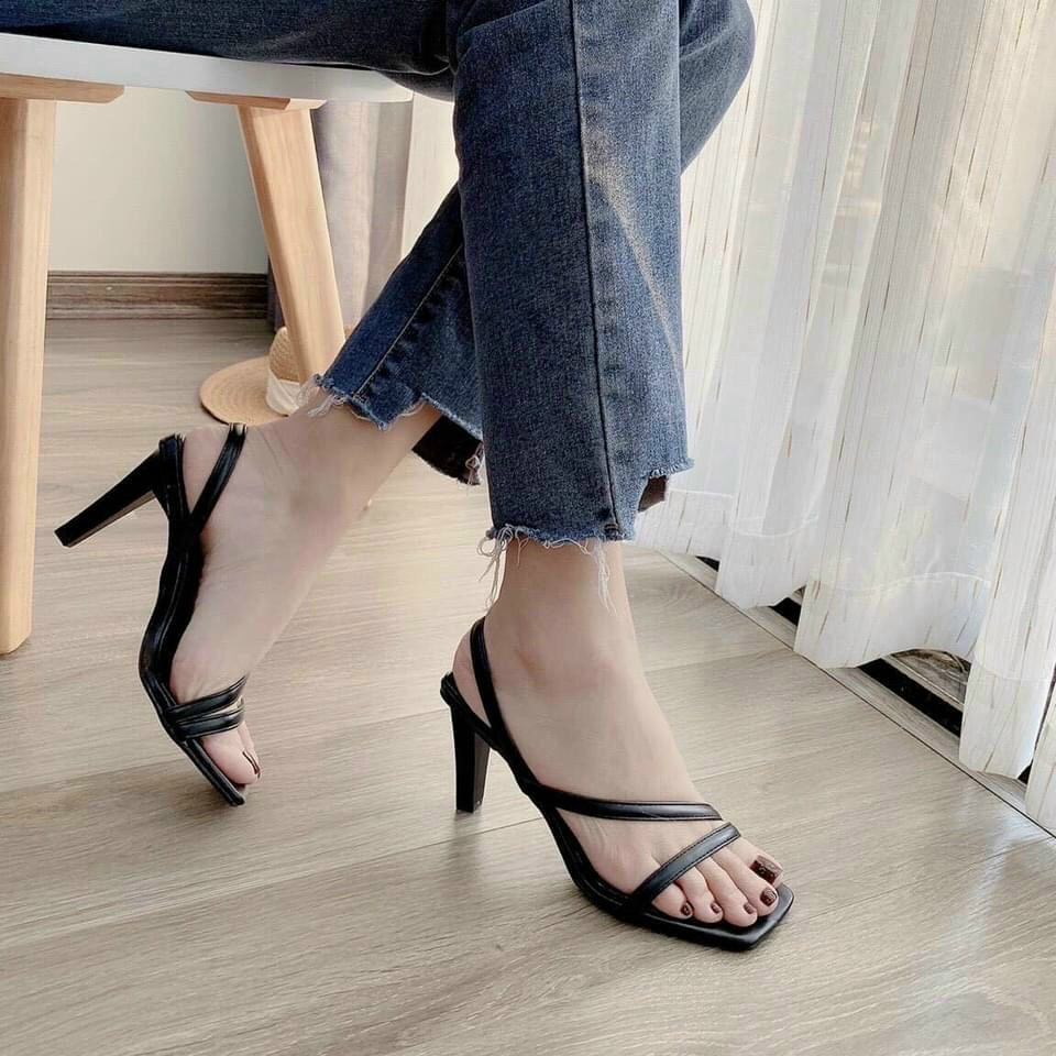 Giày sandal 3 dây quai hậu 1 bên chun (Cotay_SD322)