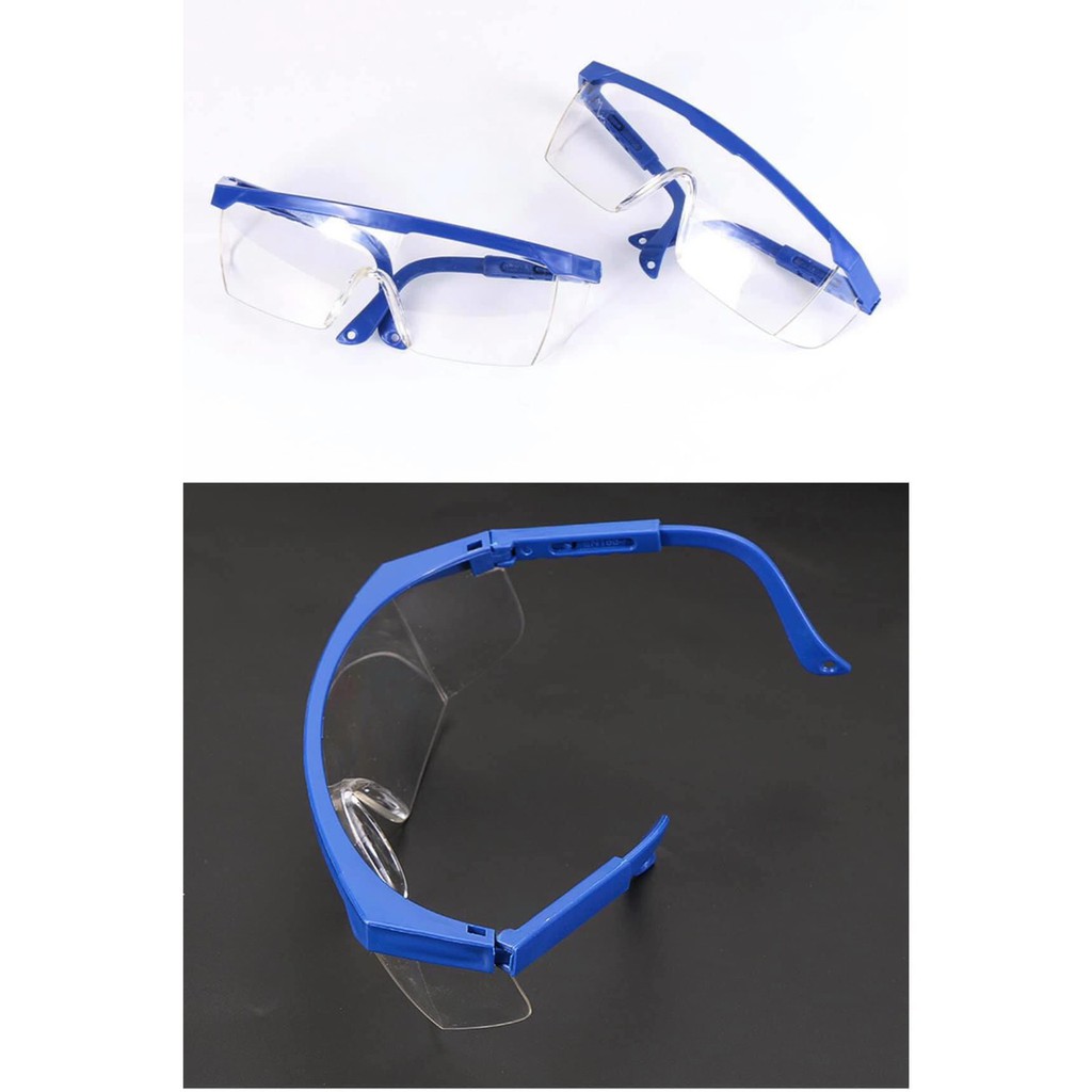 COMBO 1 Hộp Kính bảo hộ 12 chiếc hàng Đài Loan siêu dày gọng xanh đen mắt trắng