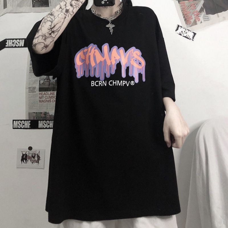 Áo thun nữ form rộng KOMOBH tay lỡ unisex đẹp oversize, áo phông nam nữ form rộng CHMAVS KOMBOH A127