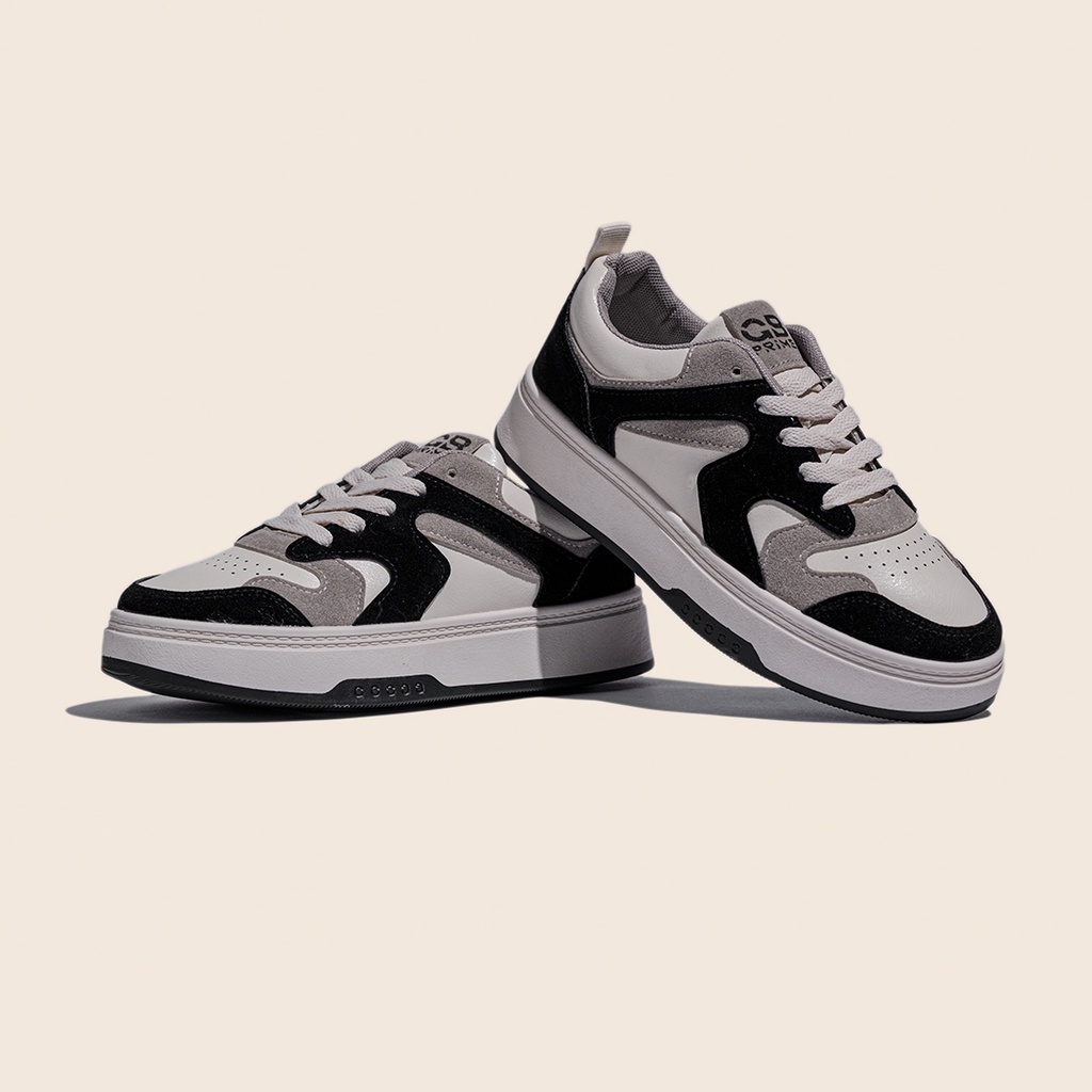 Giày Sneaker Nữ Đế Bằng Da Nỉ Êm Chân Thích Hợp Đi Làm, Học, Chơi Màu Đen Thời Trang giayBOM Classics B1809